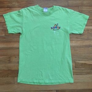 Neon Green Peace Frogs Tee